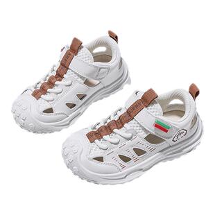 【清仓】AM童鞋男童凉鞋2025春夏新款宝宝网面透气防滑旋转扣女童