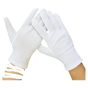 礼仪手套薄款白纯棉文玩盘珠布工作男女干活劳保耐磨开车白色手套