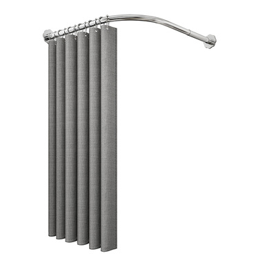 浴帘防水隔断弧形免打孔干湿分离