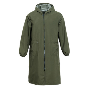 加长工作服罩衣女新款厨房耐脏强防水防油大人长袖围裙家用大褂