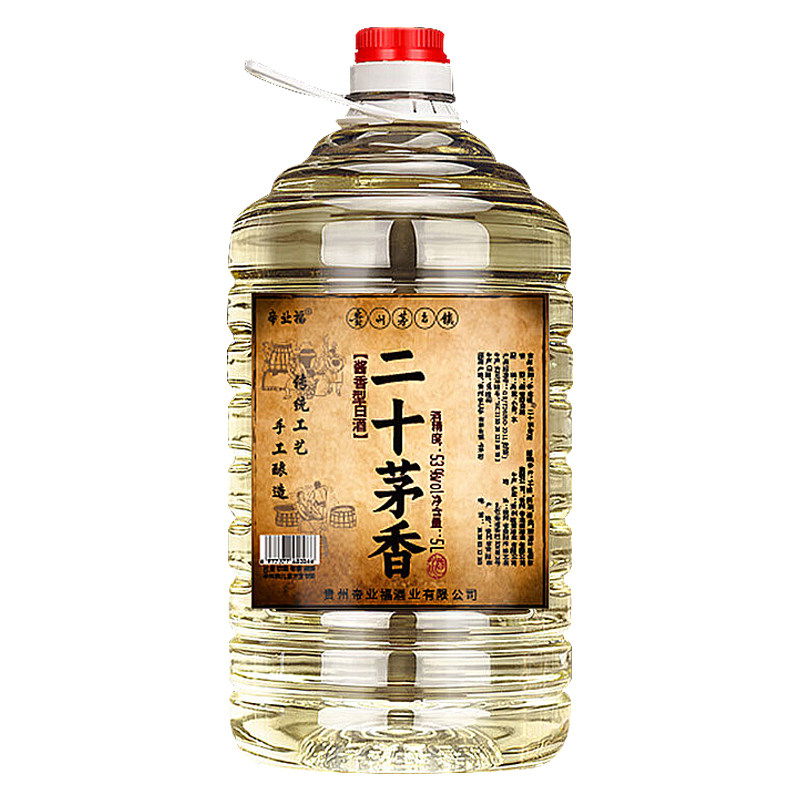 帝业福贵州酱香型白酒53度5L桶装