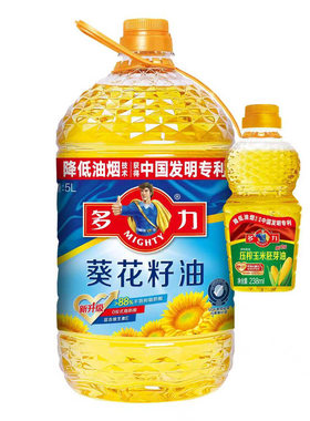 多力葵花籽油5L新包装压榨玉米油
