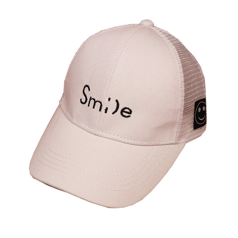 亲子白色棒球帽儿童鸭舌帽男童嘻哈帽女童街舞帽刺绣字母遮阳帽潮