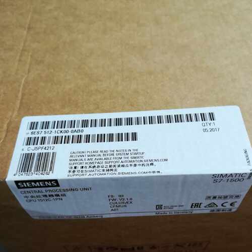 议价1P 6ES7512-1CK01-0AB0西门子CPU CPU 1512C-1 PN， 中央处理