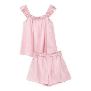 MANITO/曼尼陀Angela 花边短套装桑蚕丝吊带背心家居服