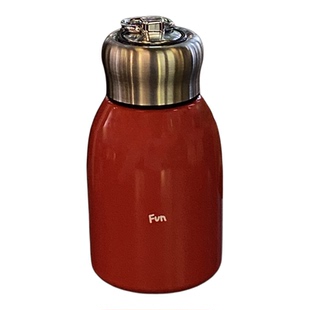 马年新年圣诞红色保温杯可爱小巧不锈钢水杯随身杯口袋杯公司礼物