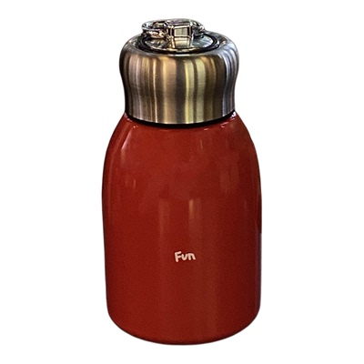 马年新年圣诞红色保温杯可爱小巧不锈钢水杯随身杯口袋杯公司礼物