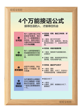 4个接话公式说话技巧相框