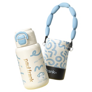 大嘴猴保温杯女生吸管杯新款高颜值便携小学生上学专用儿童水杯子