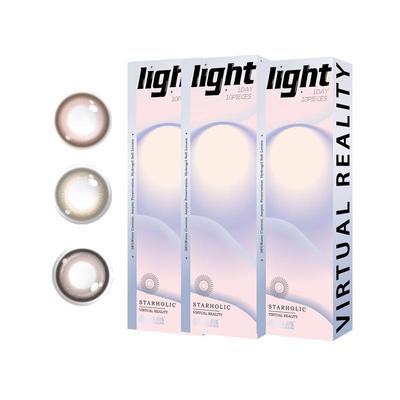 海昌美瞳大小直径隐形近视眼镜棕色柔光咖棕日抛合集30片正品