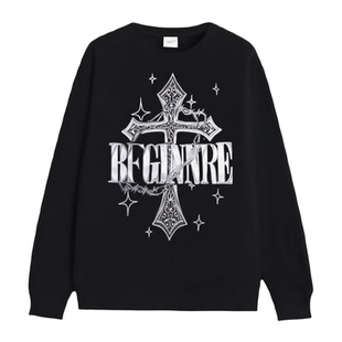 加绒卫衣套装春秋季潮流痞帅男装穿搭一整套男生美式牛仔裤两件套