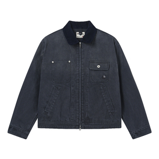 GOODLIVEABLE洗水做旧底特律猎装工装夹克重磅保暖美式复古外套潮