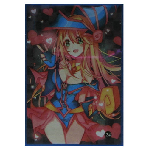 游戏王卡套 彩色 卡通黑魔女龙骑黑魔导女孩半龙女仆平口保护膜