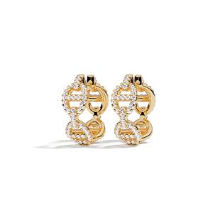 [杨紫同款]APM Monaco Maille Marine金色圈耳环女猪鼻子耳饰礼物