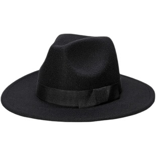 悬崖之上周边张译于和伟同款特务特工毛呢休闲大平檐爵士毡礼帽子