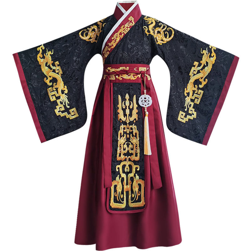 男童汉服皇帝龙袍衣服男孩古风帅气秦始皇服装儿童古装秦汉制春秋