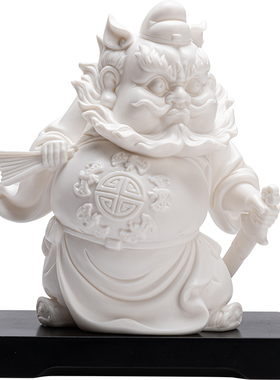 德化白瓷钟馗赐福摆件