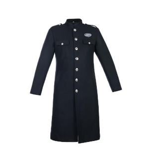 酒店物业售楼处形象岗保安毛呢男大衣中长款冬季加厚工作服黑色