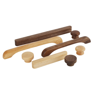 原木色木头柜门橱柜衣柜门拉手现代简约木制实木儿童柜子抽屉把手