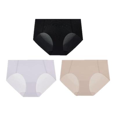 【3件包】爱慕2025年内裤女夏季薄款柔感抗菌棉质底裆中腰平角裤