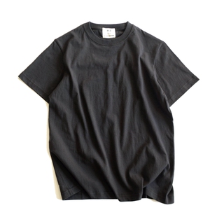 过载商店轻磅纯棉深枪灰墨黑烟熏灰短袖T恤男女基础款(柔软+)