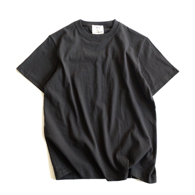 过载商店轻磅纯棉深枪灰墨黑烟熏灰短袖T恤男女基础款（柔软＋）