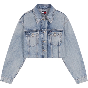 Tommy女装纯棉宽松短款牛仔外套