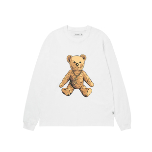 JOYRICH美式复古经典富乐熊印花宽松圆领长袖T恤男女同款