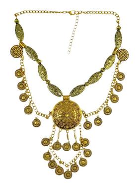 敦煌飞天流苏钱币项链波西米亚