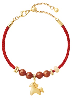 宝得意马年系列金鬃绕福中式美学潮流时尚百搭个性亲子款圣诞礼物