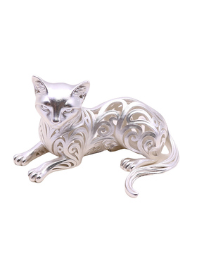 999纯银猫咪吊坠摆件宠物猫项链