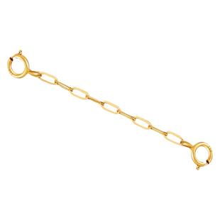 18K金玫瑰金延长链彩金肖邦黄金项链手链防掉神器尾链加长链配件