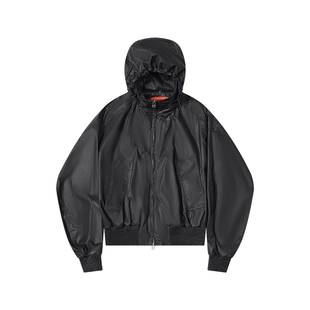 刘雯同款COMMXN·立领飞行员夹克可拆卸帽子宽松外套2025秋季新款