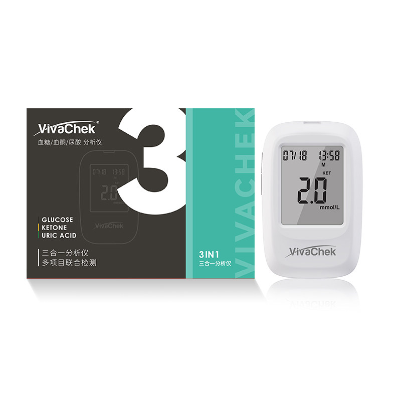 vivachek微策血糖血酮尿酸三合一