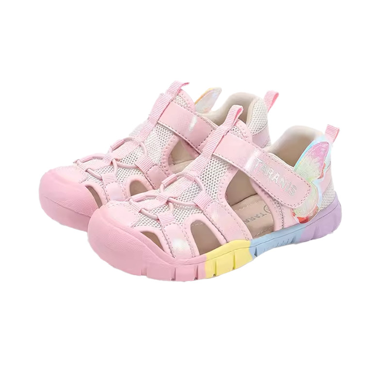 泰兰尼斯26夏季新款女童凉鞋包头防踢儿童沙滩鞋镂空女宝宝涉水鞋