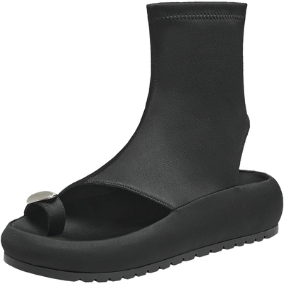 TATA他她女鞋2025年新款百搭休闲鞋凉靴厚底时尚凉鞋子CUE01BB5