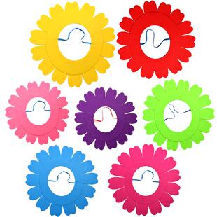 向日葵头套太阳花脸套幼儿园表演头饰花运动会入场式方阵道具帽子