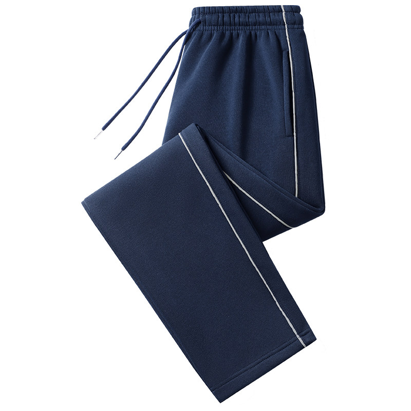 学生灰色细杠反光夏季校服裤