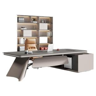 轻奢老板桌办公桌简约现代董事长总裁桌大班台经理办公室桌椅组合