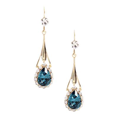 sumni欧美风女蓝色显白耳环