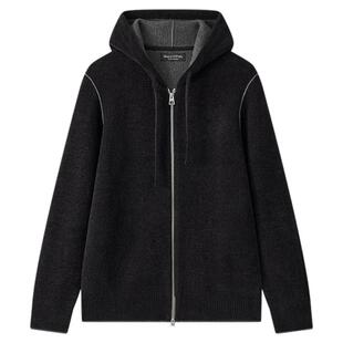 Marc O'Polo/MOP2025冬季新款男士条绒连帽长袖毛织开衫毛衣外套