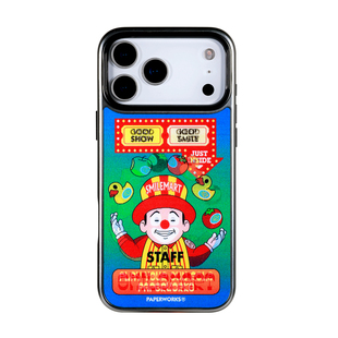 PAPERWORKS原创卡通小丑光栅动态图案磁吸充电MagSafe适用苹果iPhone17promax不撞壳可爱防护全包手机壳