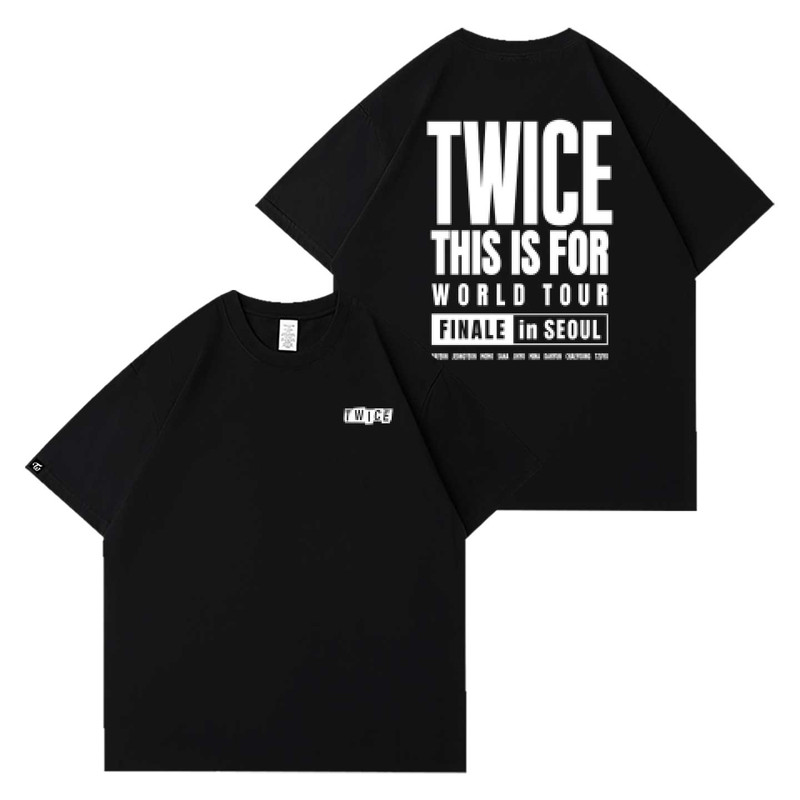 Twice2026世巡演唱会首尔安可场周边同款短袖T恤纯棉男女自制衣服