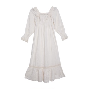 爱丽丝梦游仙境春夏甜美复古vintage蕾丝纯棉睡裙裙子睡衣家居服