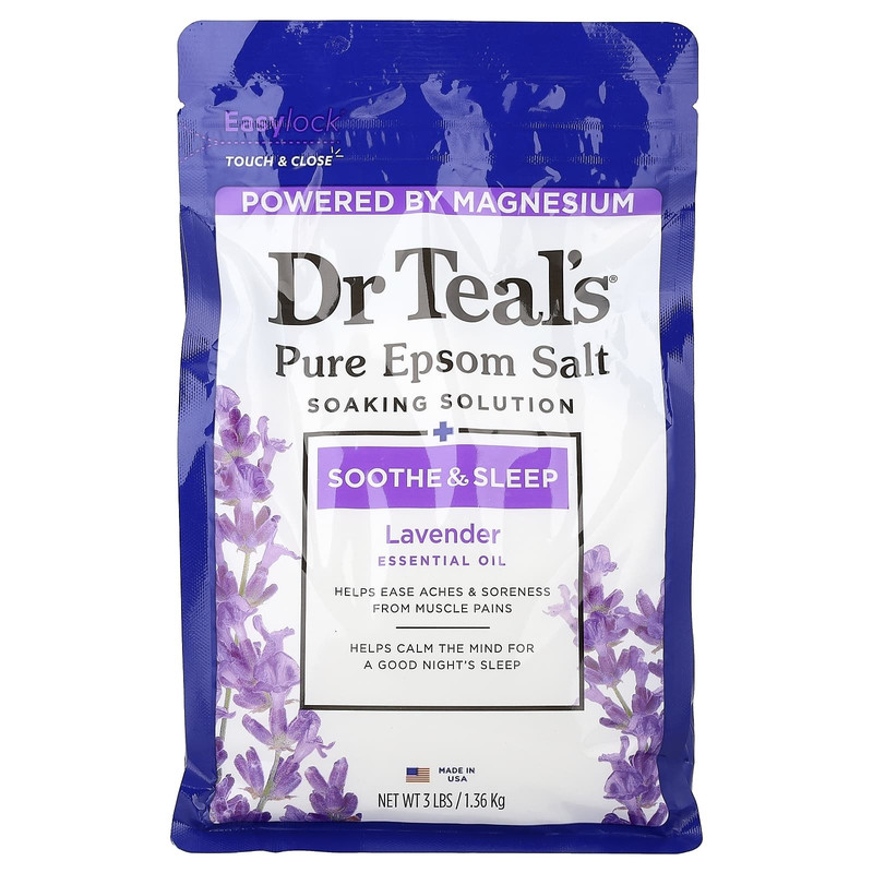 Dr. Teal's全泻盐浸泡液泡澡安眠发汗去角质舒缓和睡眠健康好眠