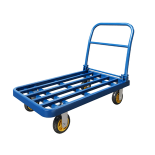 小推车拉货手拖车可折叠便携家用钢板平板车四轮搬运静音快递货车