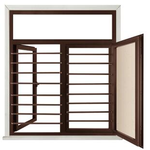 可伸缩窗户防护栏栏杆隐形平开内外开免打孔儿童自装安全防盗窗网