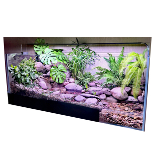 黄缘龟小溪河道流水景观 乌龟饲养箱瀑布溪流造景生态水陆缸 成品