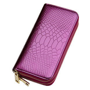 多层女士钱包女长款真皮手拿包多功能双拉链手包大容量手提包新款