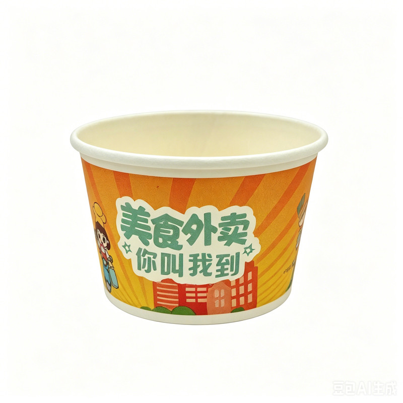 一次性碗饭碗食品级家用整箱批发打包盒餐盒带盖野餐饭盒例汤纸碗